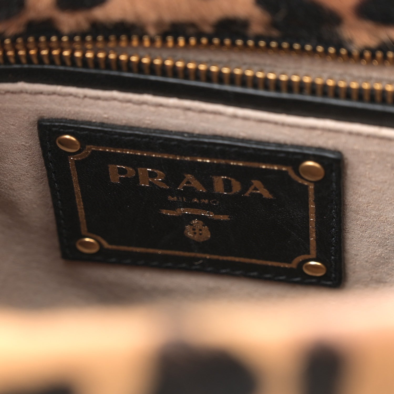 Prada Calf Hair Leopard Print Tote Sabbia Moro 7 of 13