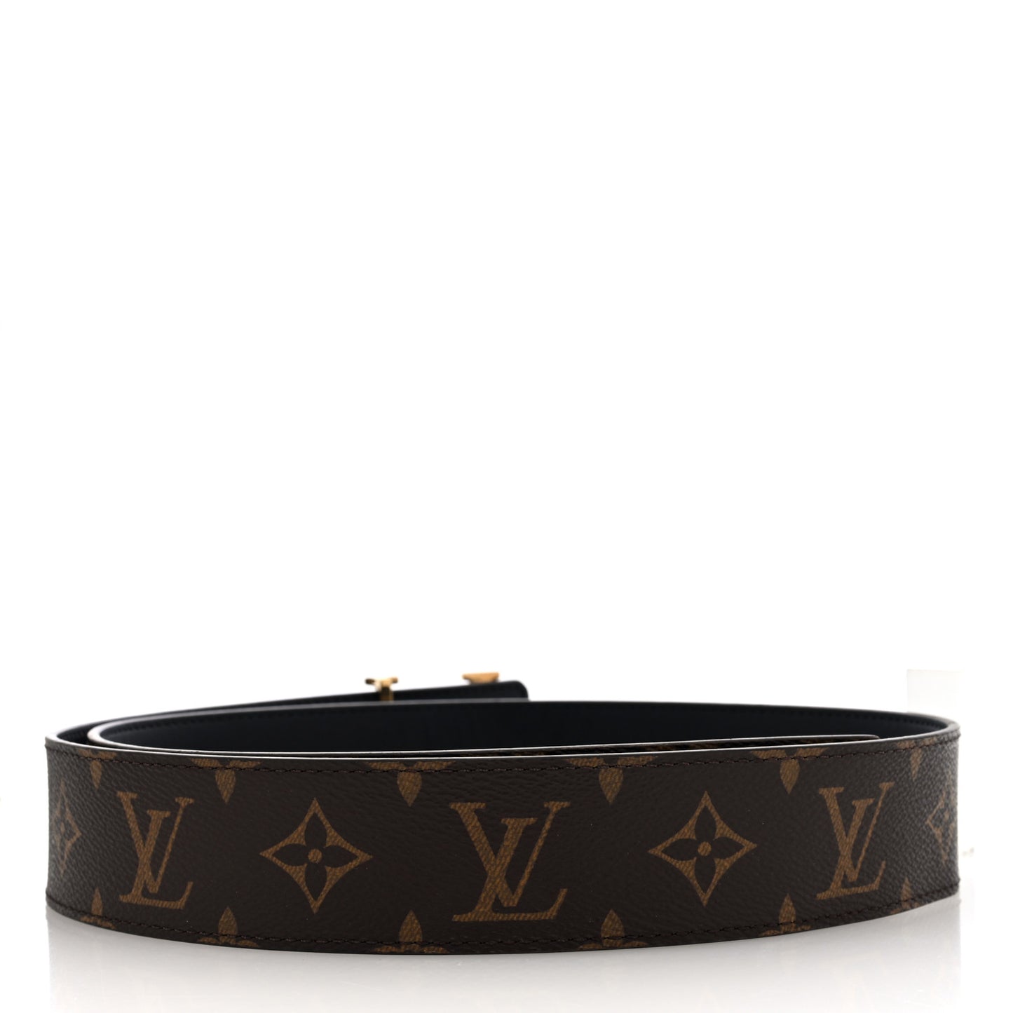 Calfskin Monogram 30mm LV Initiales Reversible Belt 90 36 Black