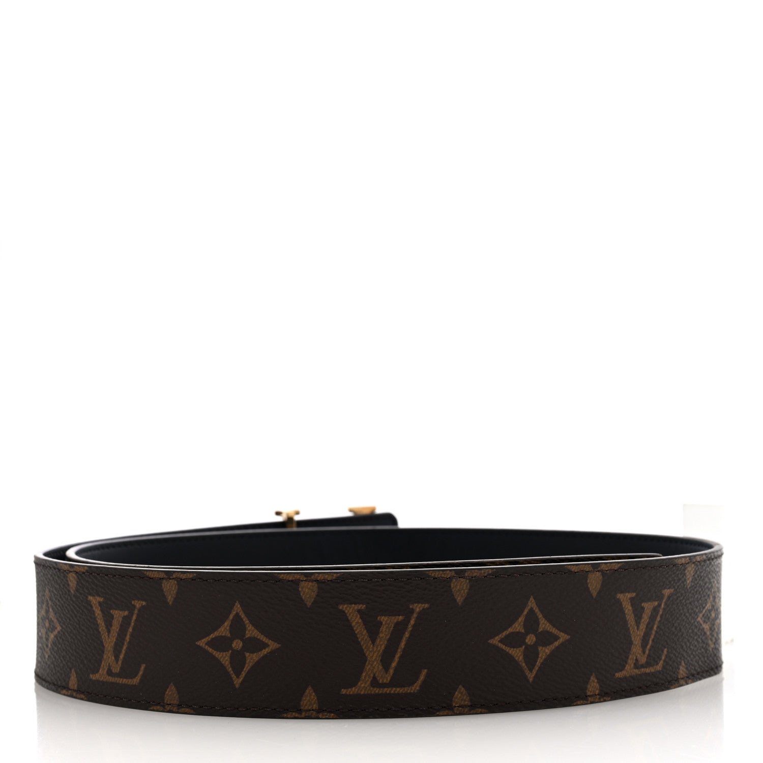 Louis Vuitton Calfskin Monogram 30mm LV Initiales Reversible Belt 90 36 Black 3 of 6