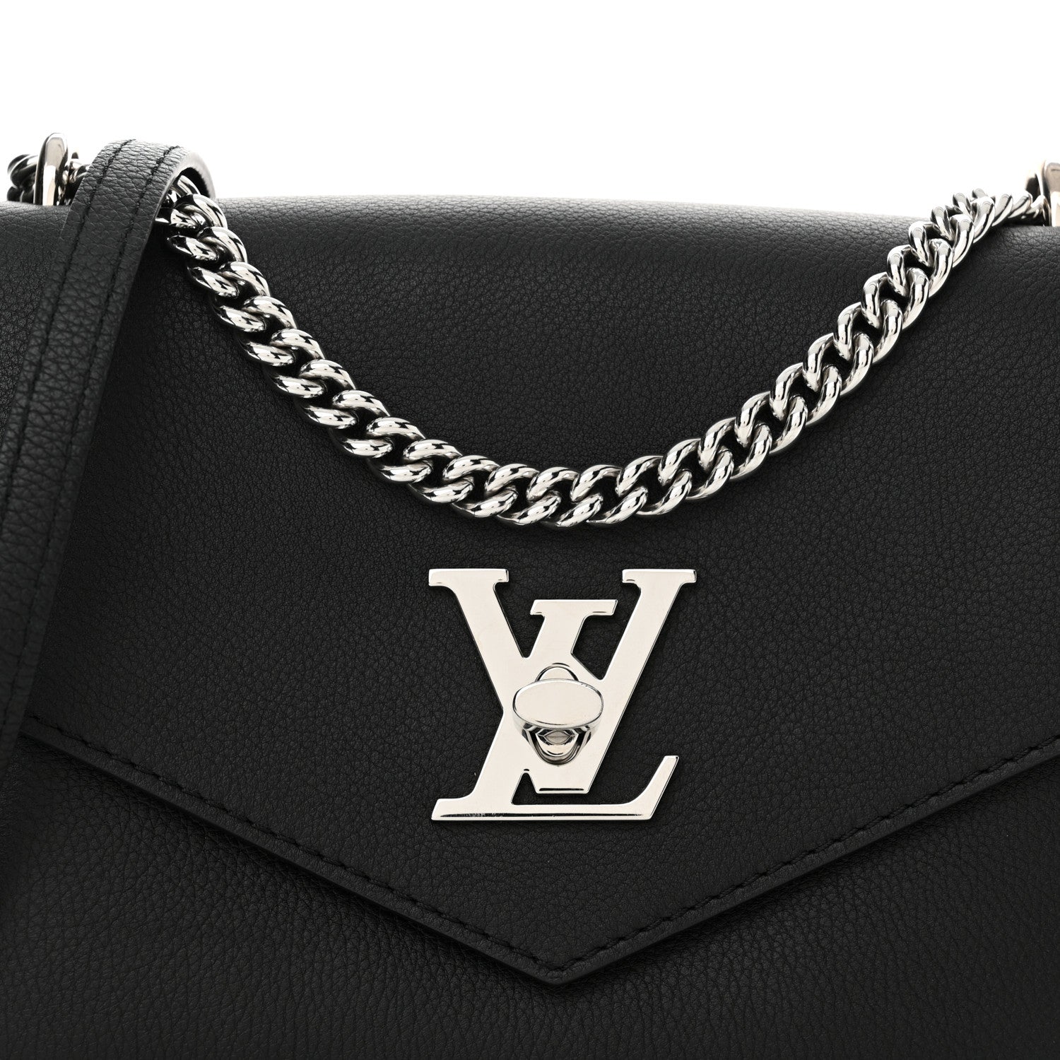 Louis Vuitton Soft Calfskin My Lockme Chain Bag BB Black 7 of 9