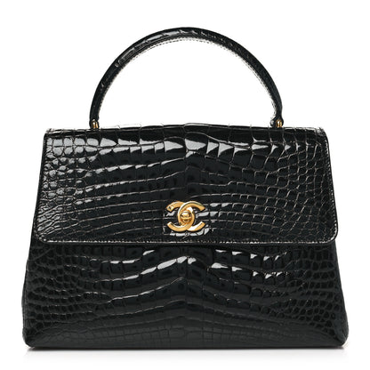 Chanel Alligator Medium Kelly Flap Black 1 of 10