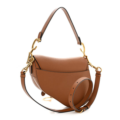 Christian Dior Grained Calfskin Saddle Bag With Strap Camello 3 of 9