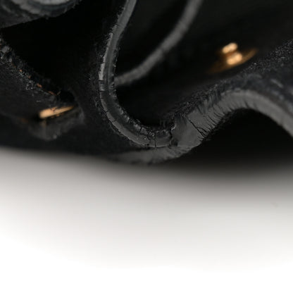 Prada Suede Easy Foldover Pushlock Satchel Black 13 of 13