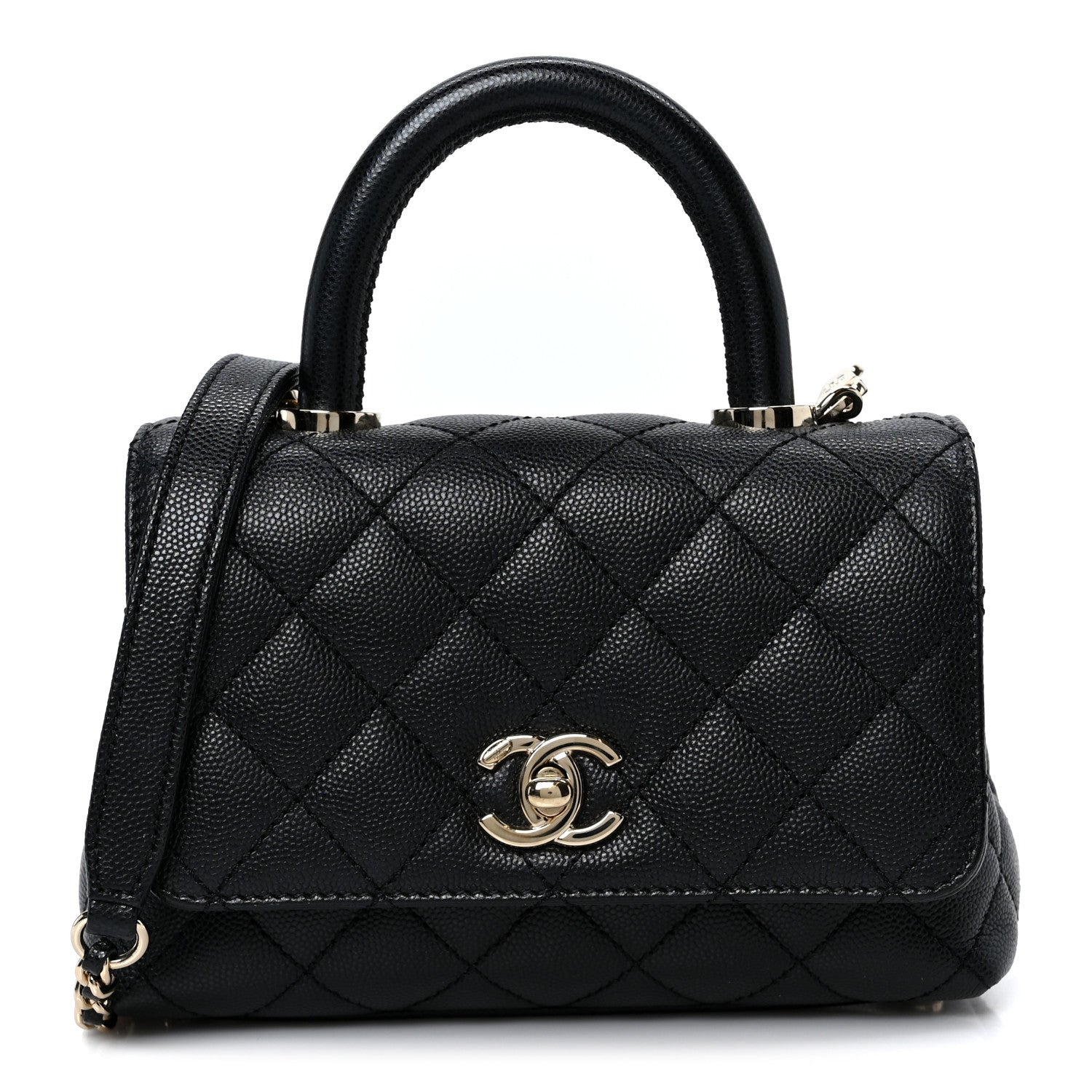 Chanel Caviar Quilted Extra Mini Coco Handle Flap Black 1 of 11