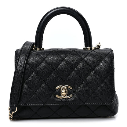 Chanel Caviar Quilted Extra Mini Coco Handle Flap Black 1 of 11