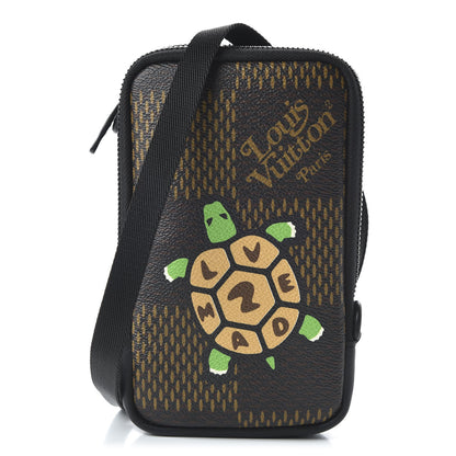 Louis Vuitton X NIGO Giant Damier Ebene Tortoise Double Phone Pouch 1 of 9