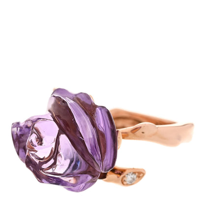 Christian Dior 18K Rose Gold Diamond Amethyst Dior Pre Catelan Ring 49 4.75 3 of 5