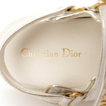 Christian Dior Technical Fabric Jacquard Dioract Sandals 36 White Gold 8 of 9