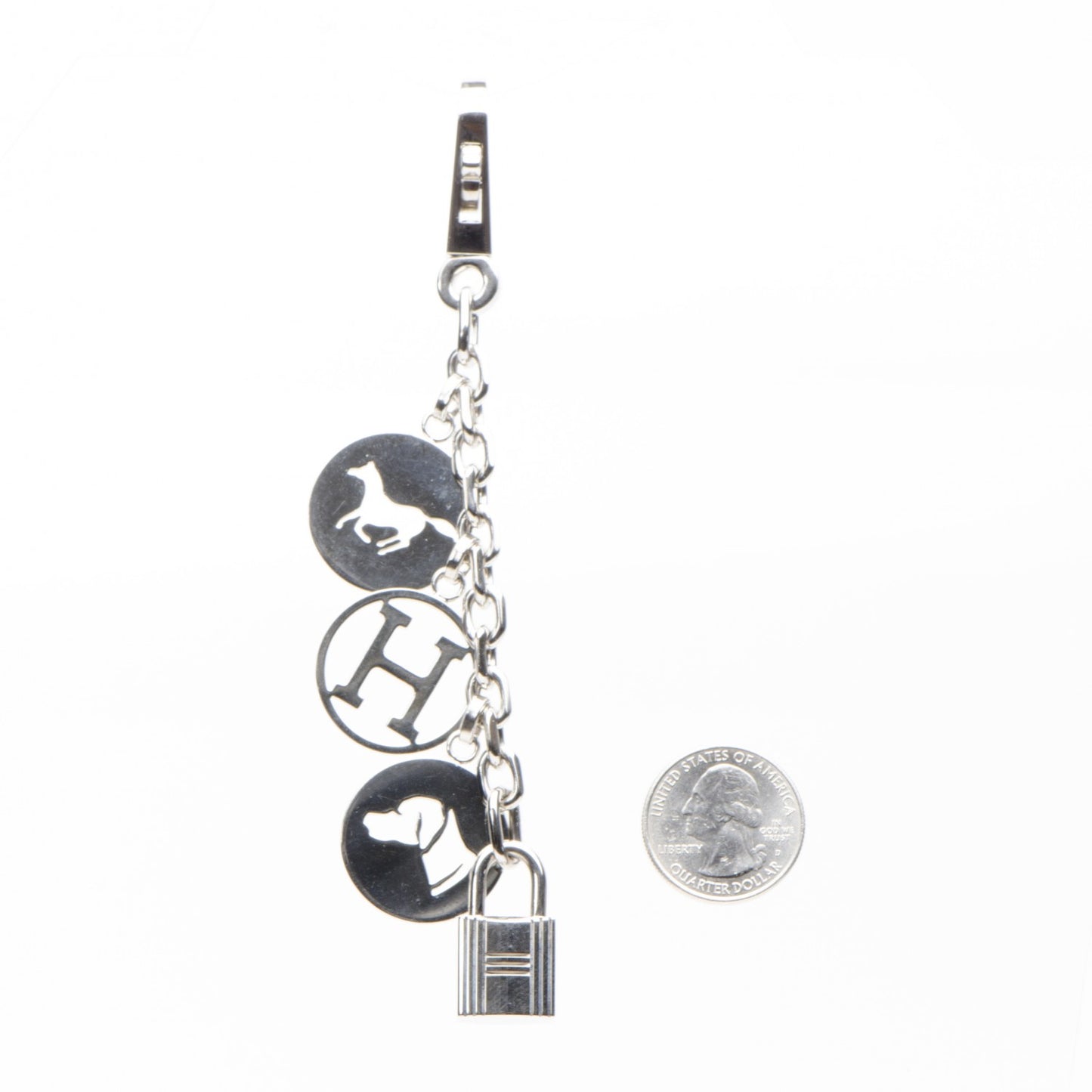 Palladium Breloque Bag Charm Silver
