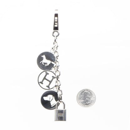 Hermes Palladium Breloque Bag Charm Silver 2 of 8