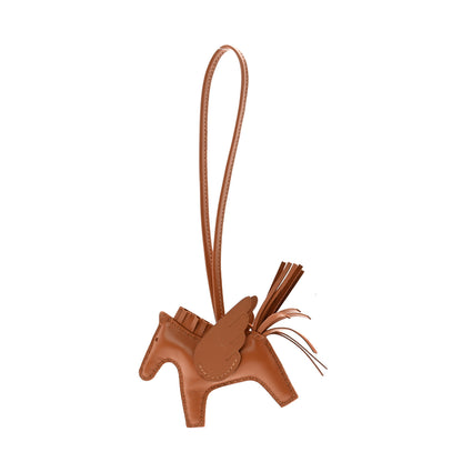 Hermes Milo Lambskin Swift Grigri Rodeo Pegase Horse Bag Charm PM Gold 1 of 5