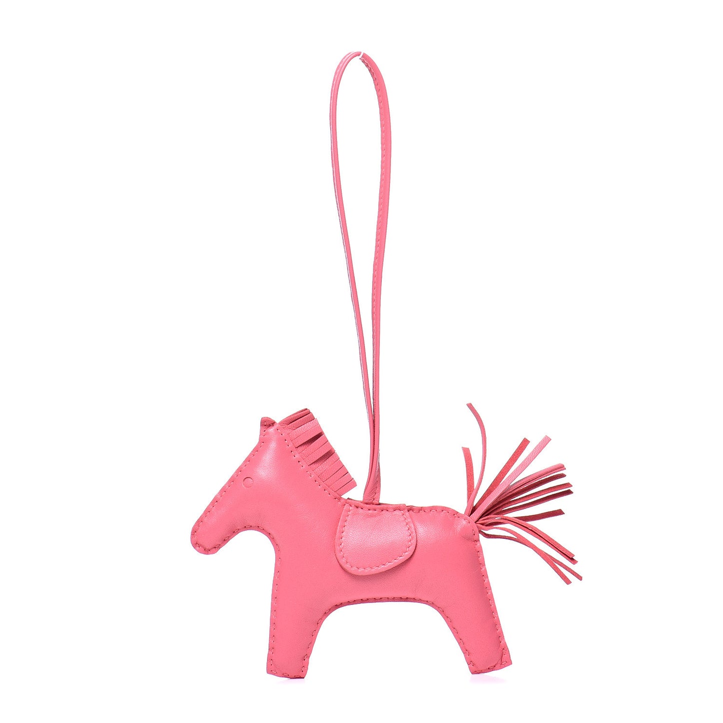Milo Lambskin Grigri Rodeo Horse Bag Charm MM Rose Azalee