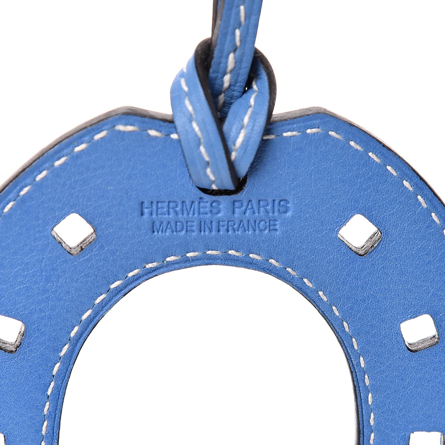 Hermes Swift Paddock Horseshoe Bag Charm Bleu Paradis 3 of 4