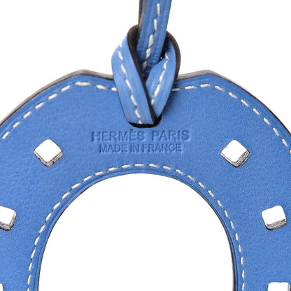 Hermes Swift Paddock Horseshoe Bag Charm Bleu Paradis 3 of 4