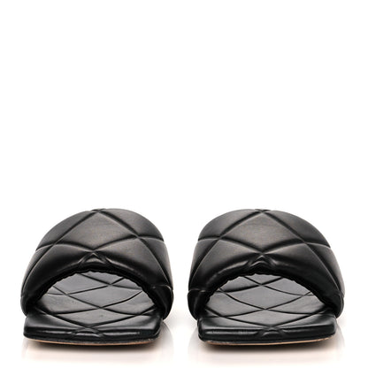 Bottega Veneta Nappa Quilted Rubber Lido Flat Sandals 40 Black 2 of 7
