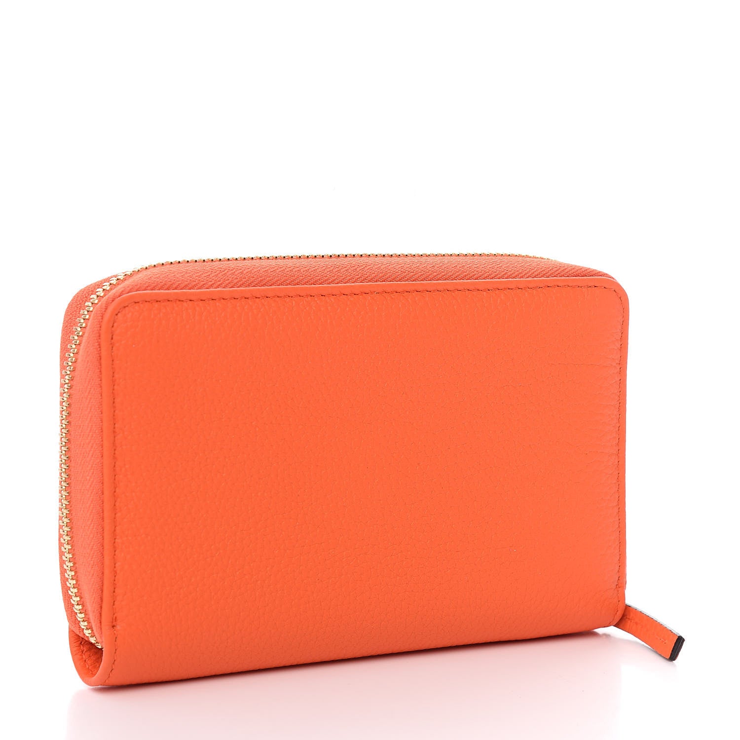 Gucci Pebbled Calfskin Zip Around Wallet Orange 3 of 8