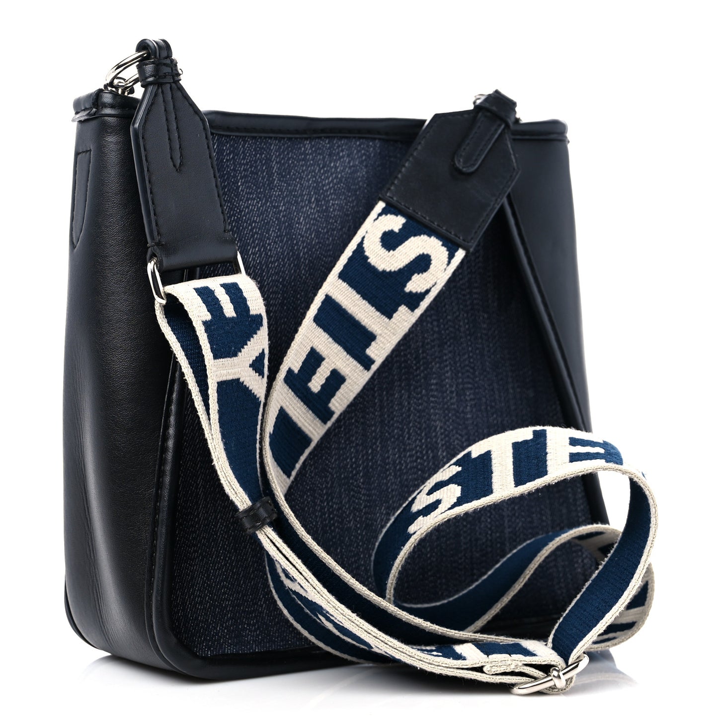 Eco Alter Denim Perforated Logo Mini Crossbody