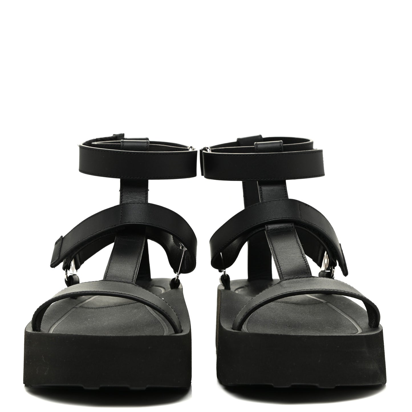 Calfskin Womens Enid Sandals 38.5 Black