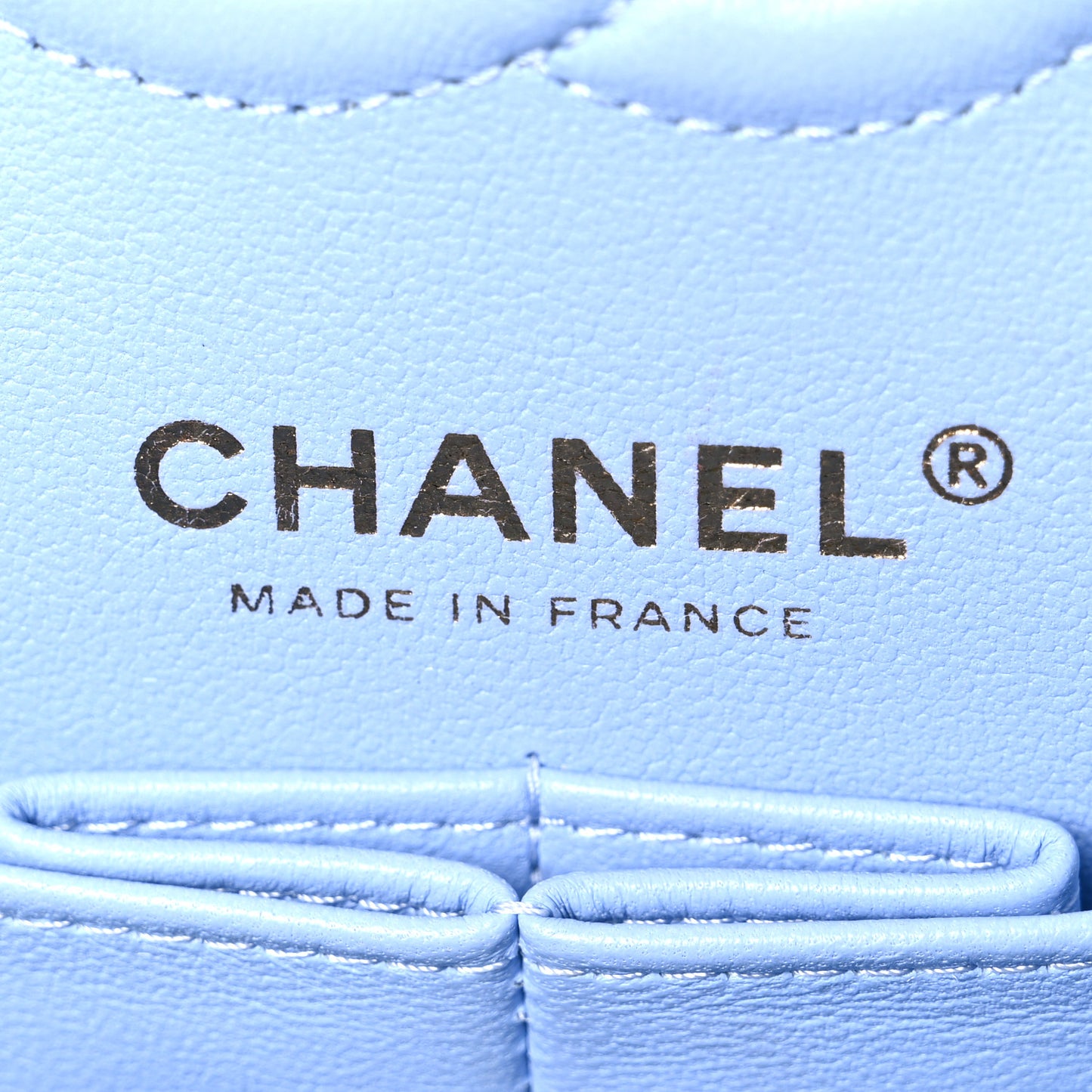Caviar Quilted Small Double Flap Light Blue
