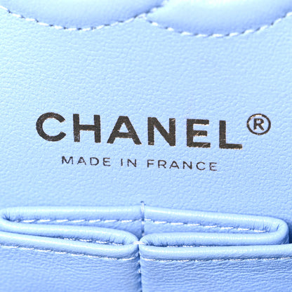 Chanel Caviar Quilted Small Double Flap Light Blue 6 of 13