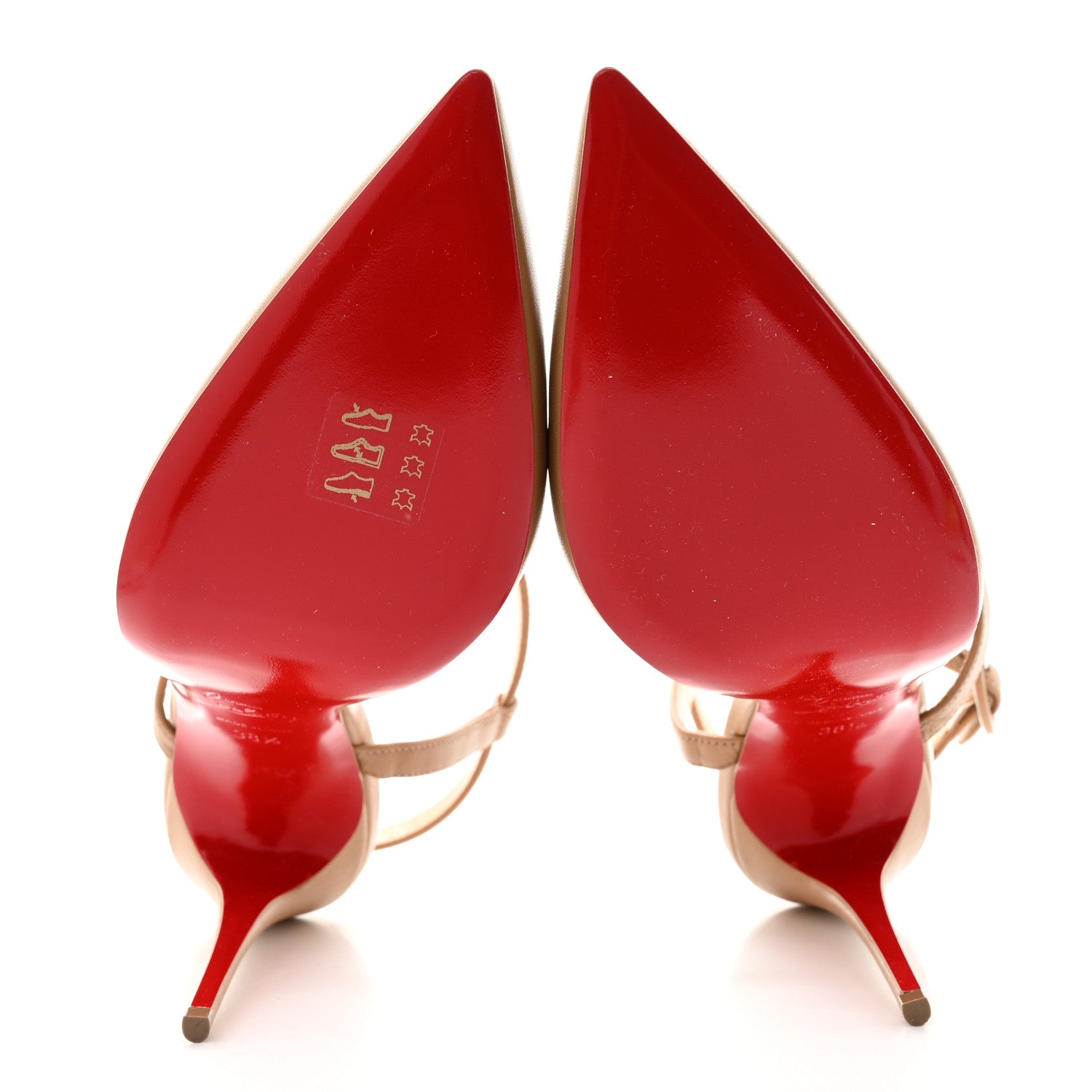 Christian Louboutin Kid Jenlove 100 Pumps 38.5 Nude 5 of 8