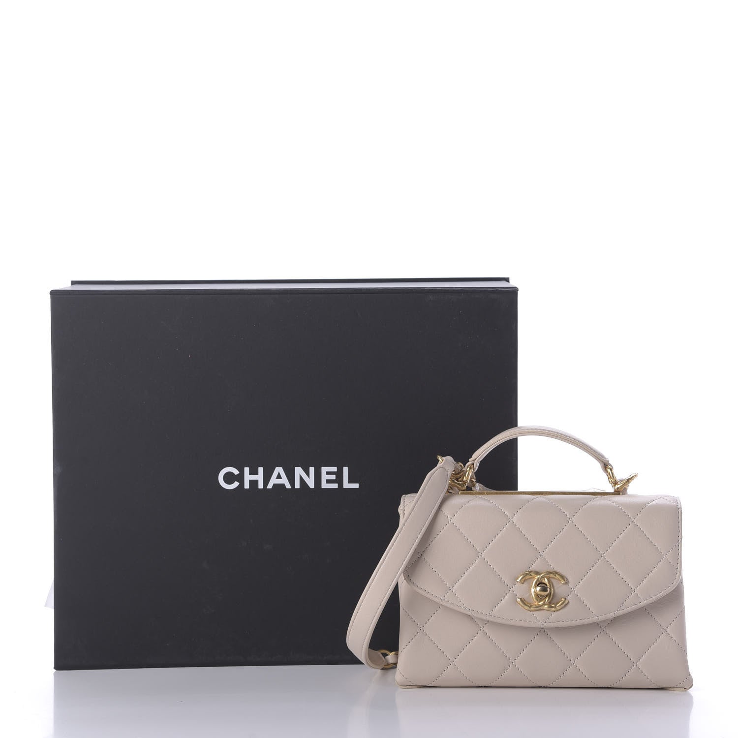 Chanel Lambskin Quilted Mini Trendy Spirit Top Handle Flap Light Pink 10 of 11
