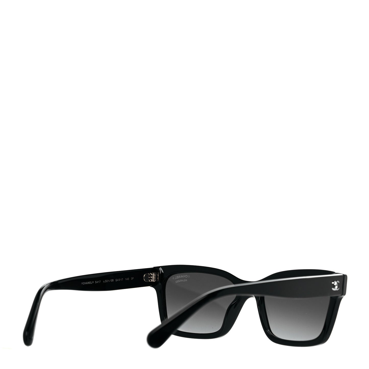 Acetate Polarized Square Sunglasses 5417 Black