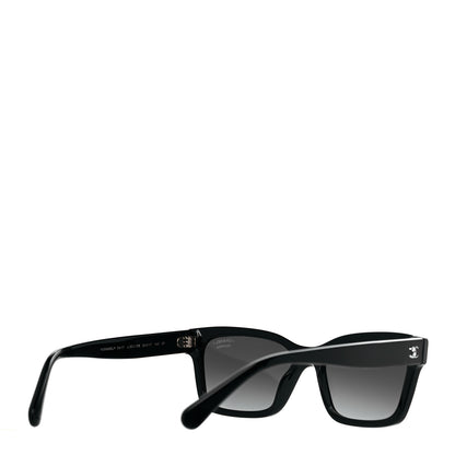 Chanel Acetate Polarized Square Sunglasses 5417 Black 4 of 8