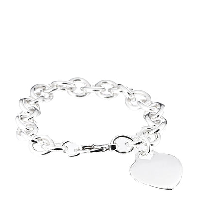 Tiffany Sterling Silver Heart Tag Charm Bracelet 1 of 4