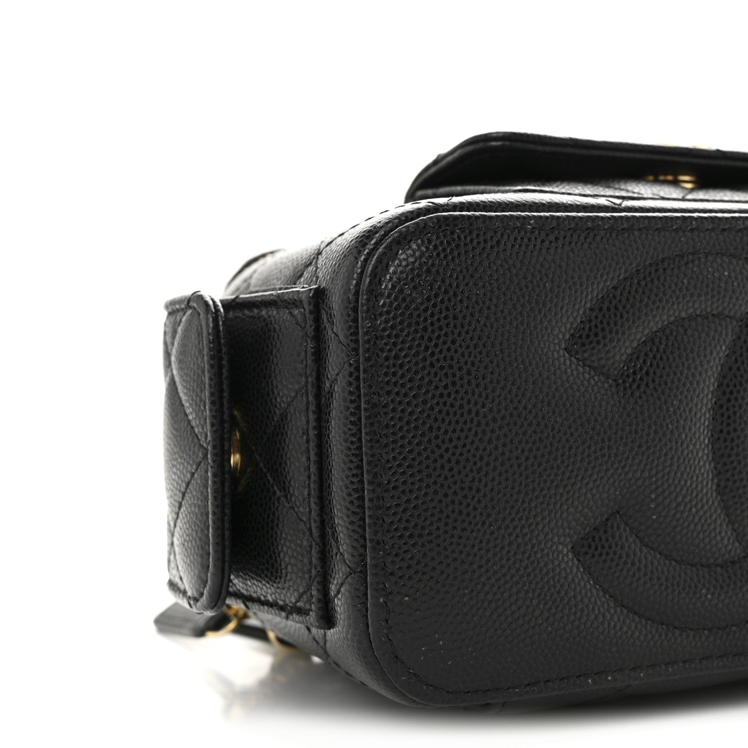 Chanel Caviar Quilted Polly Pocket East West Top Vanity With Chain Black 9 of 11