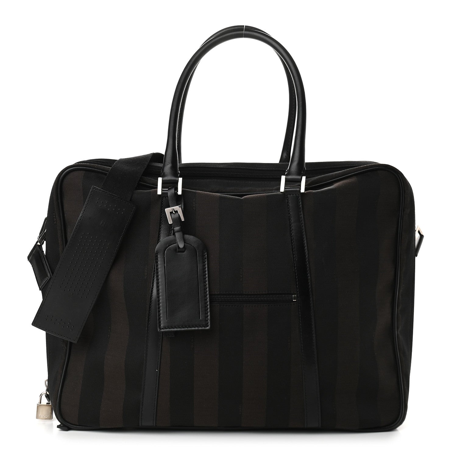 Fendi Pequin Briefcase Tobacco 1 of 11