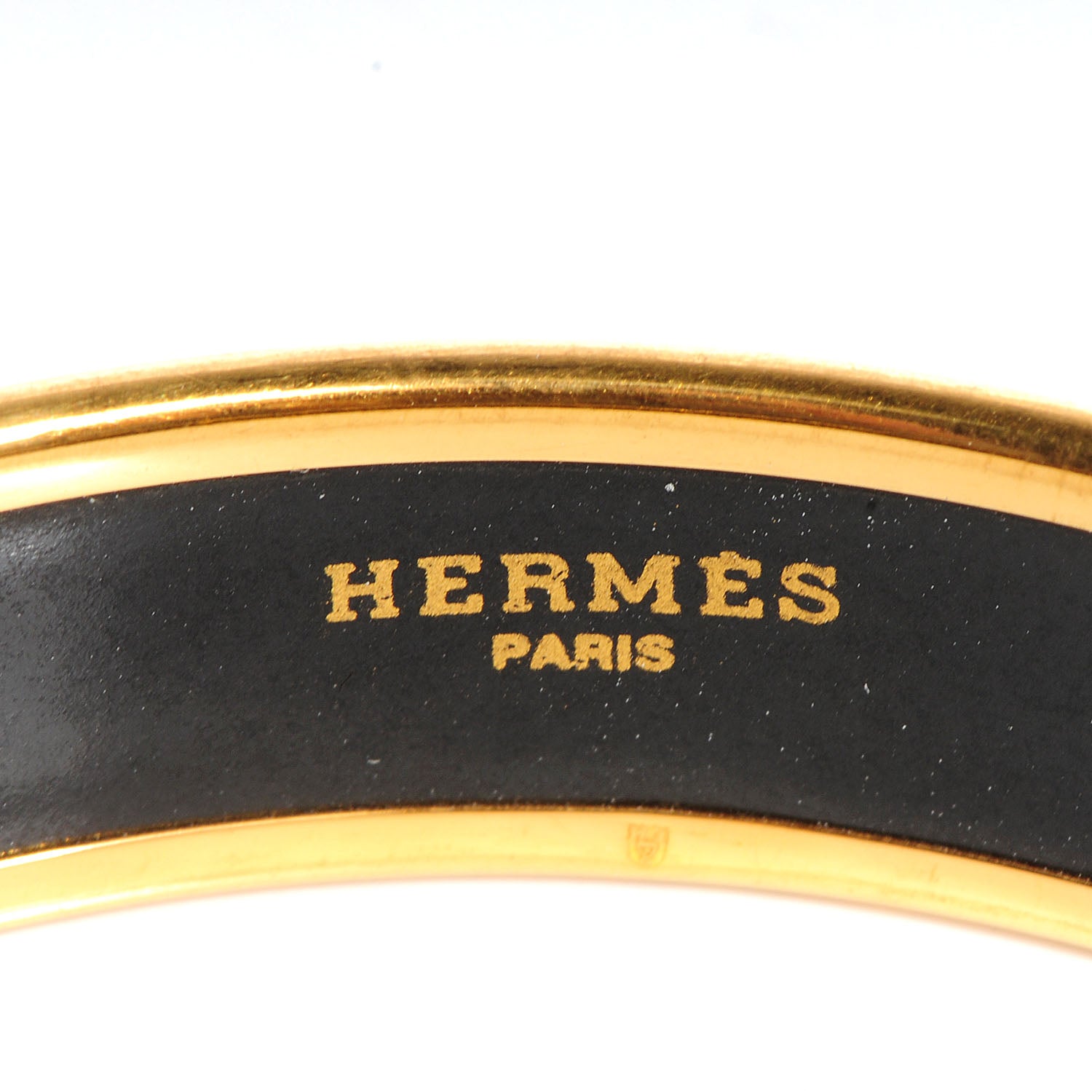 Hermes Enamel Printed Caleche Medium Bracelet 70 Black 4 of 6