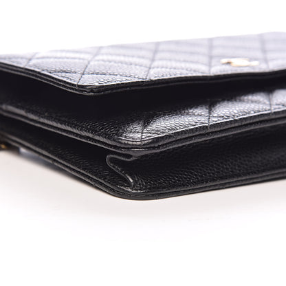 Chanel Caviar Quilted Wallet On Chain WOC Black 9 of 12