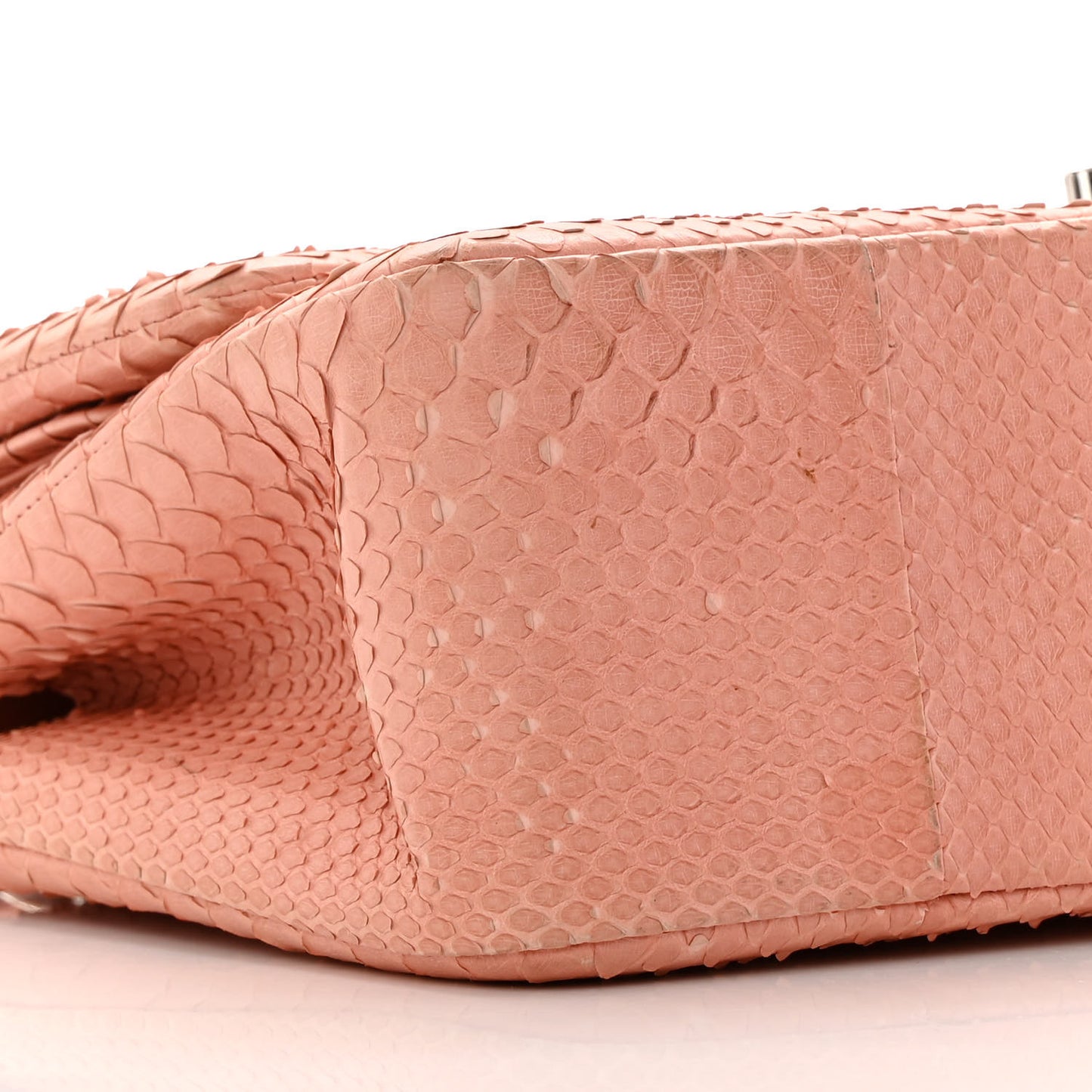 Snakeskin Jumbo Double Flap Pink