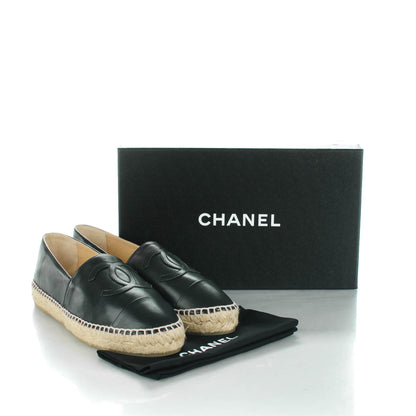 Chanel Lambskin CC Espadrilles 39 Black 7 of 7