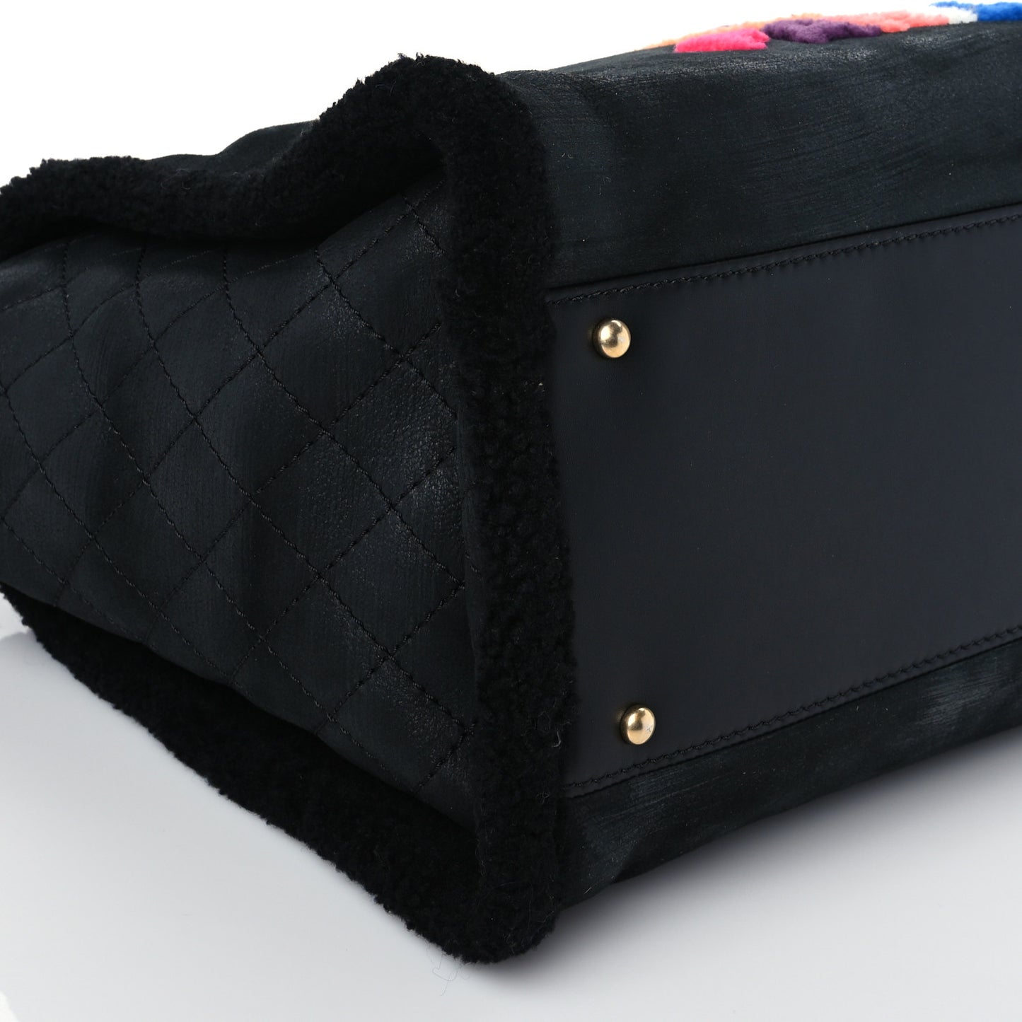 Shearling Medium Deauville Tote Black