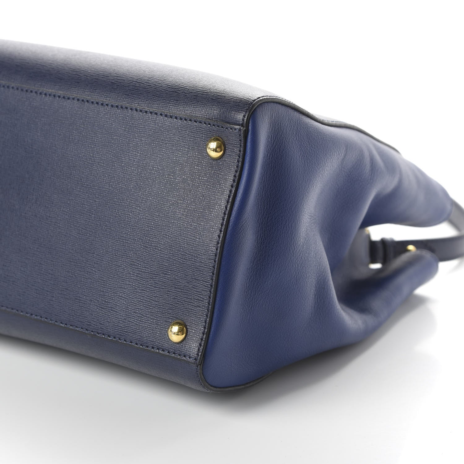 Fendi Vitello Elite Regular 2Jours Tote Blue 7 of 10
