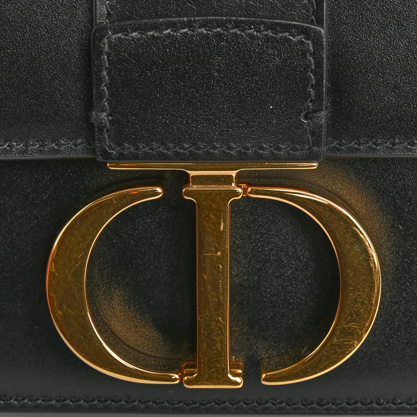 Smooth Calfskin Micro 30 Montaigne Flap Bag Black