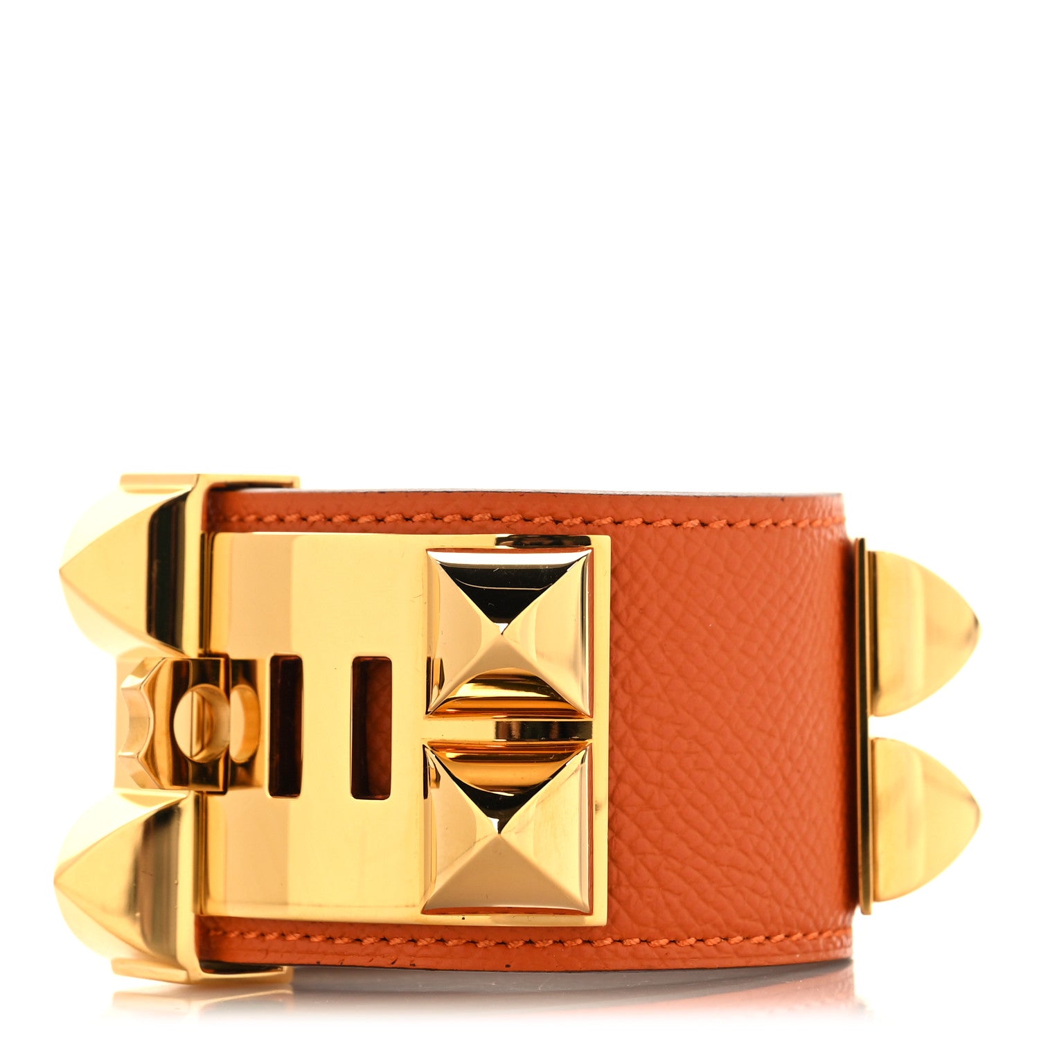 Hermes Epsom Collier De Chien CDC Bracelet S Orange 3 of 5