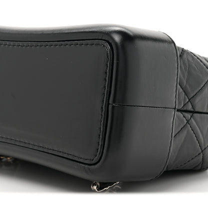 Chanel Aged Calfskin Quilted Small Gabrielle Backpack Black 9 of 11