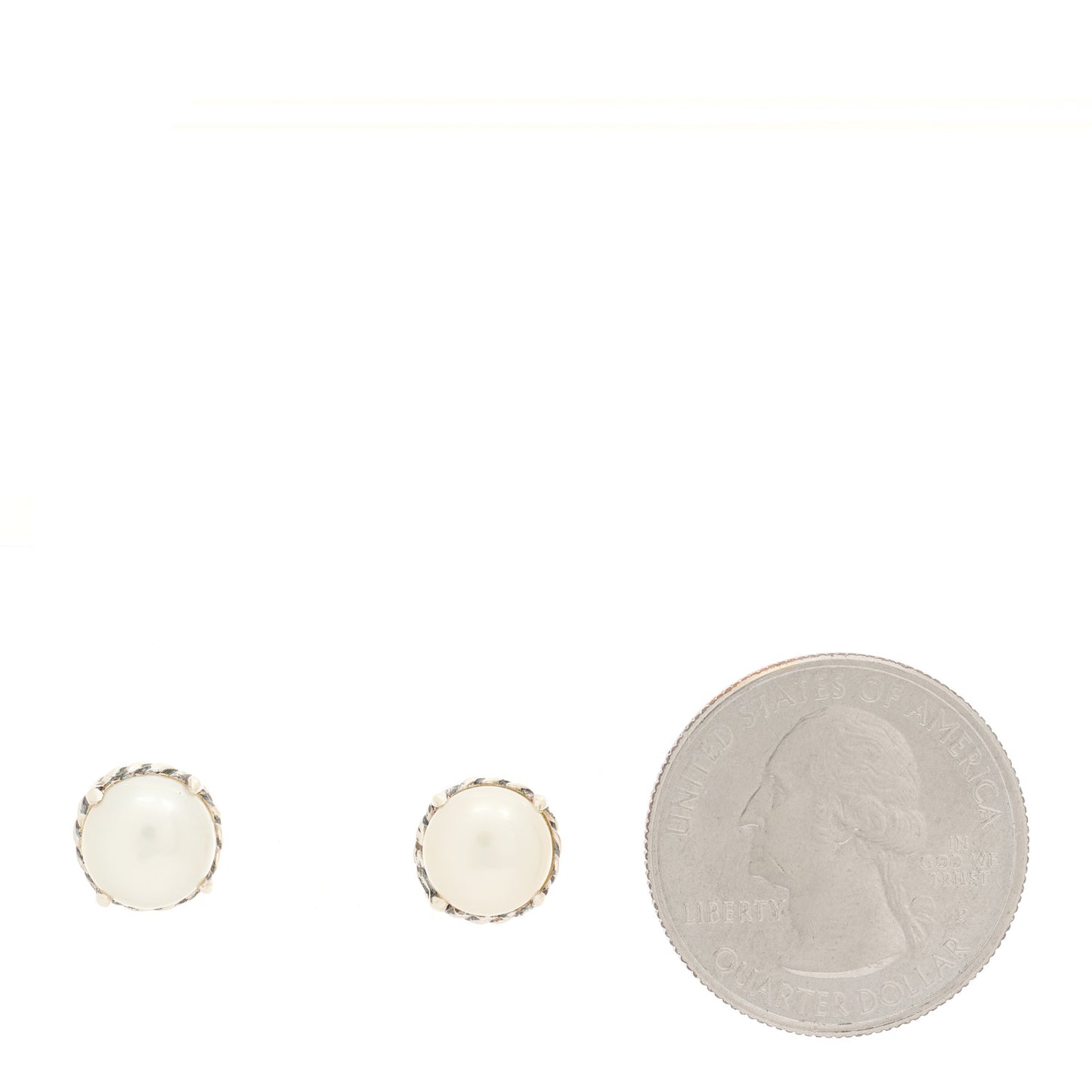 Sterling Silver Pearl 8mm Chatelaine Earrings