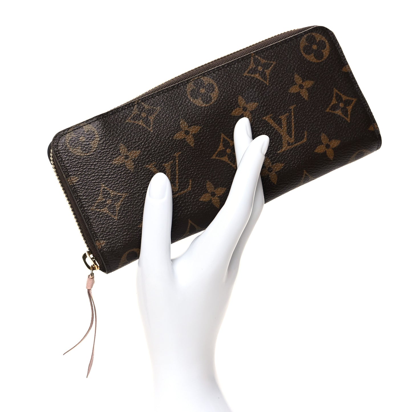 Monogram Clemence Wallet Rose Ballerine