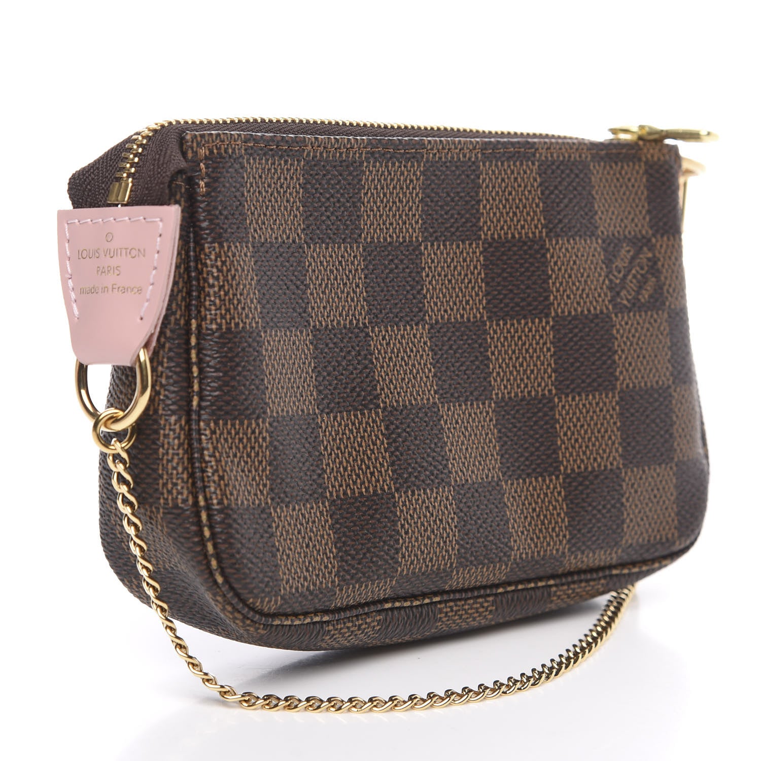 Louis Vuitton Damier Ebene 2020 Christmas Animation Big Wheel Mini Pochette Accessories Rose Ballerine 2 of 7