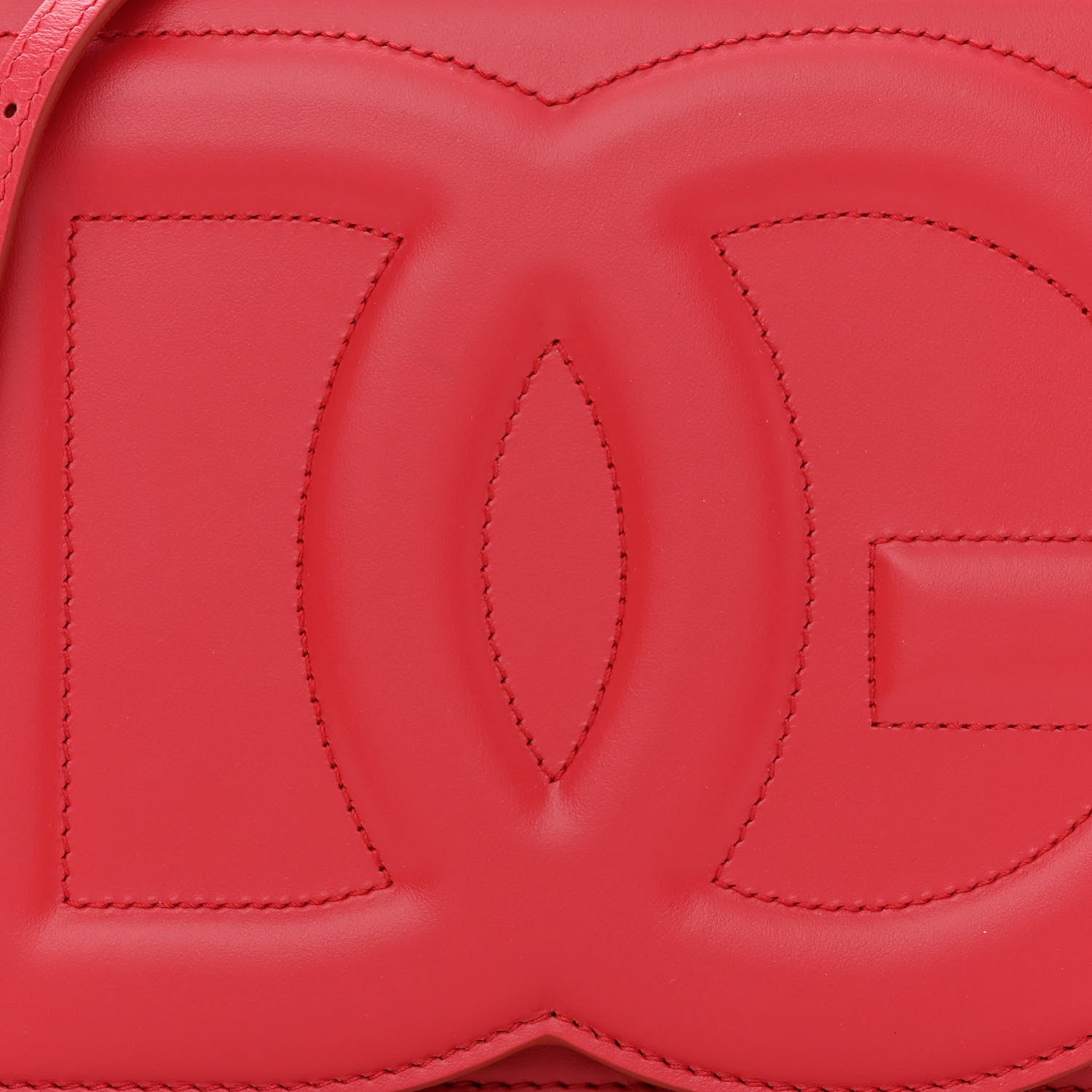 Dolce & Gabbana Calfskin DG Logo Flap Crossbody Bag Red 8 of 10
