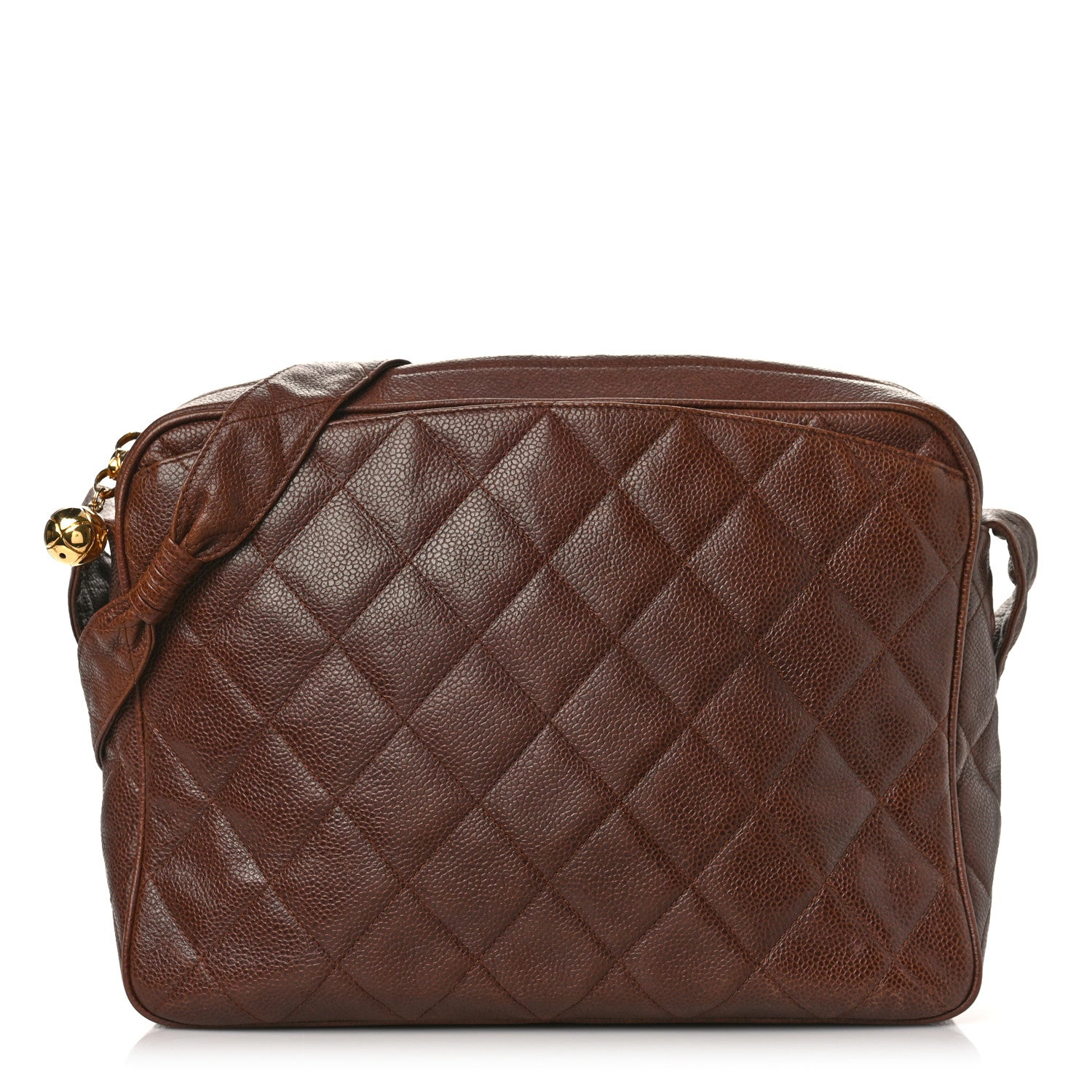 Chanel Caviar Quilted Camera Case Brown 1 of 12
