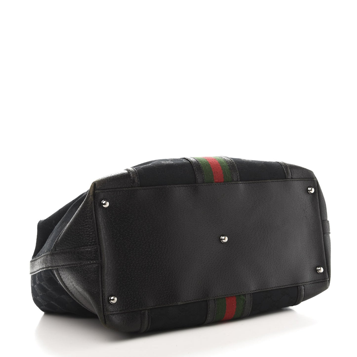 Monogram Web Large Treasure Boston Tote Black