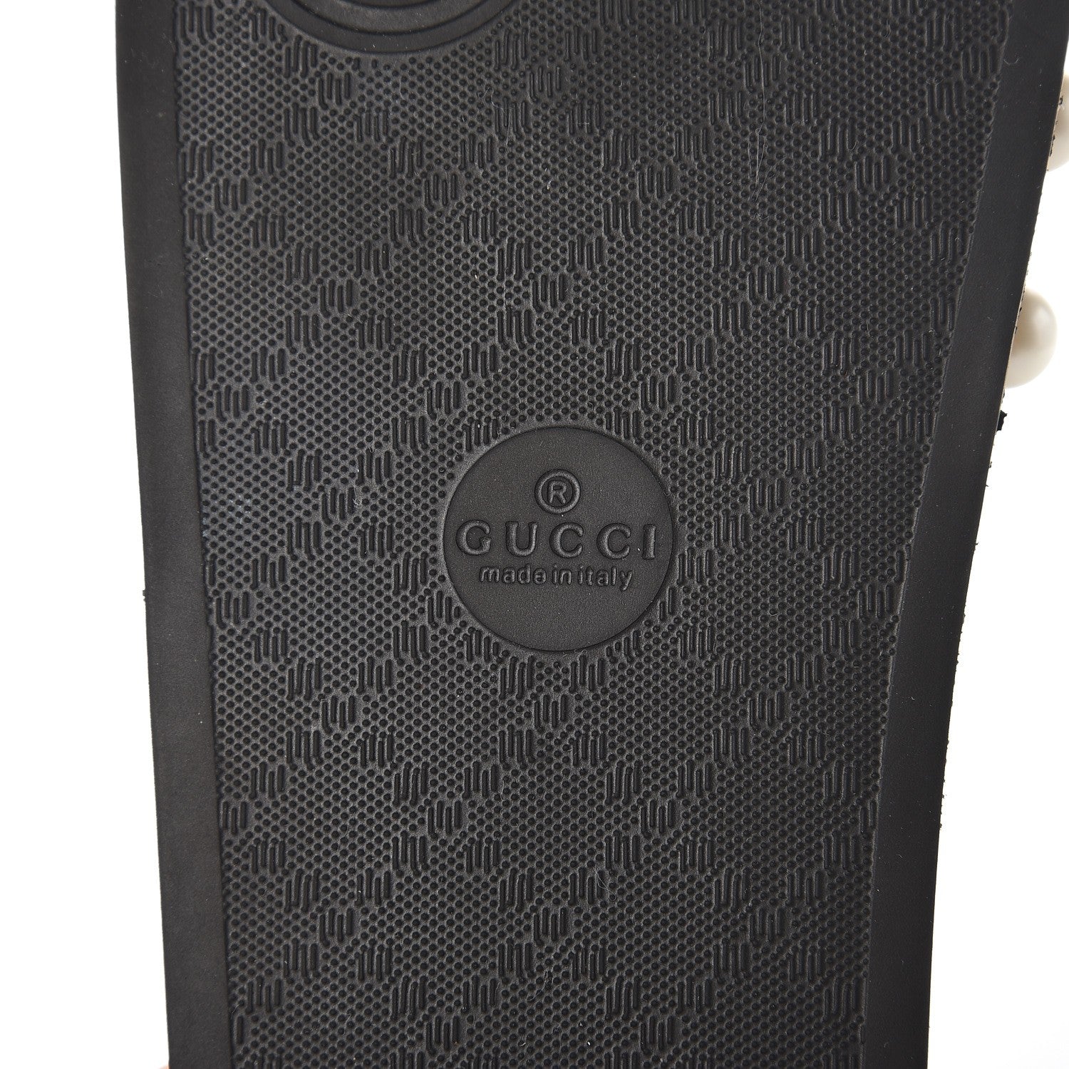 Gucci GG Supreme Monogram Slide Pearls Sandals 39 Beige 8 of 9