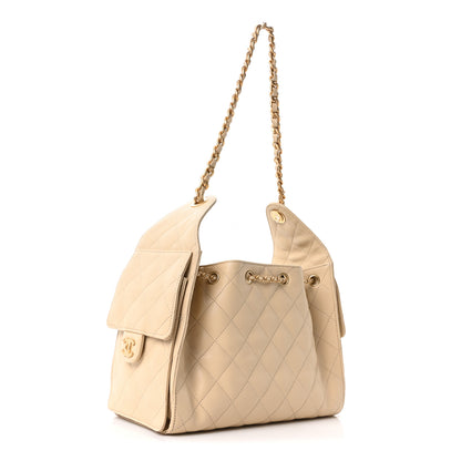 Chanel Caviar Quilted Small Chanel 25 Handbag Beige 3 of 10