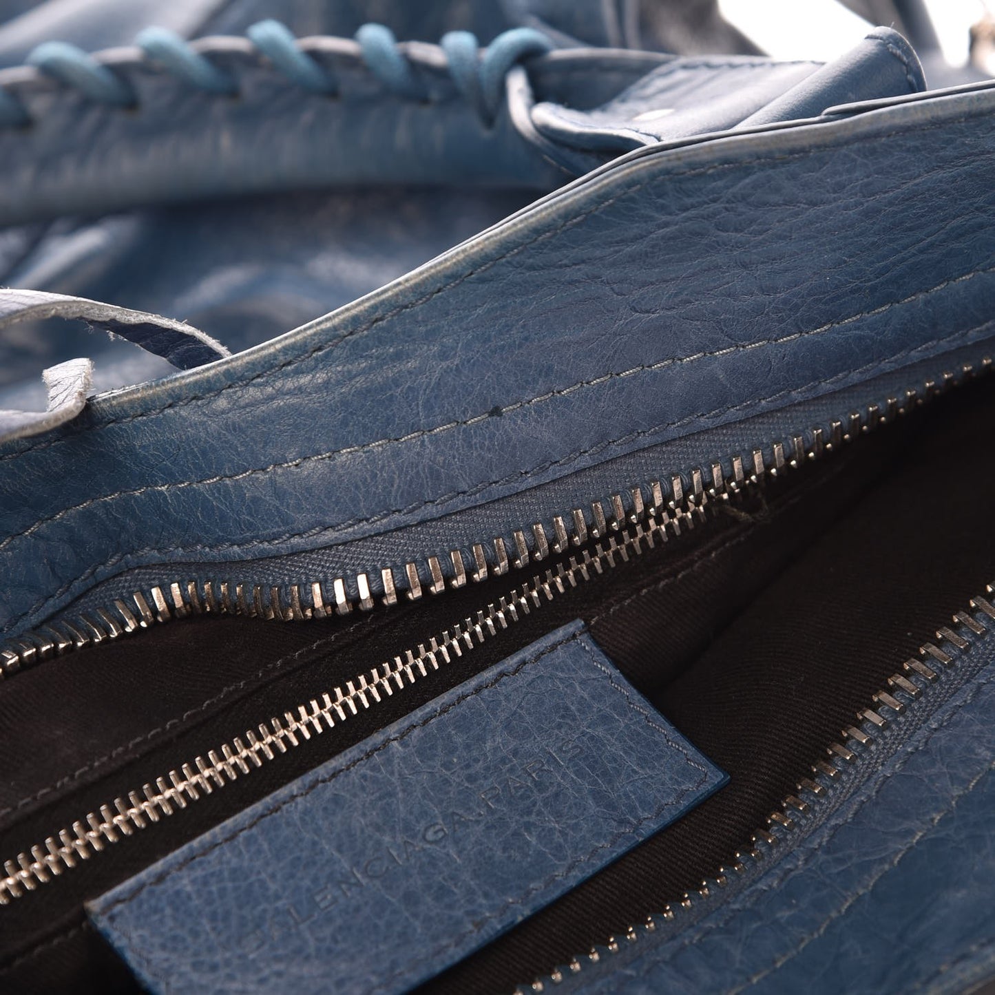 Agneau Giant 21 Silver Hardware City Bleu