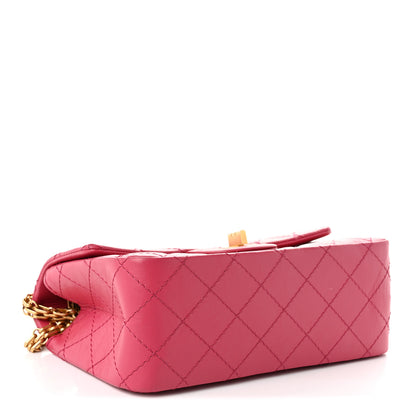 Chanel Aged Calfskin Quilted 2.55 Reissue Mini Flap Pink 4 of 10